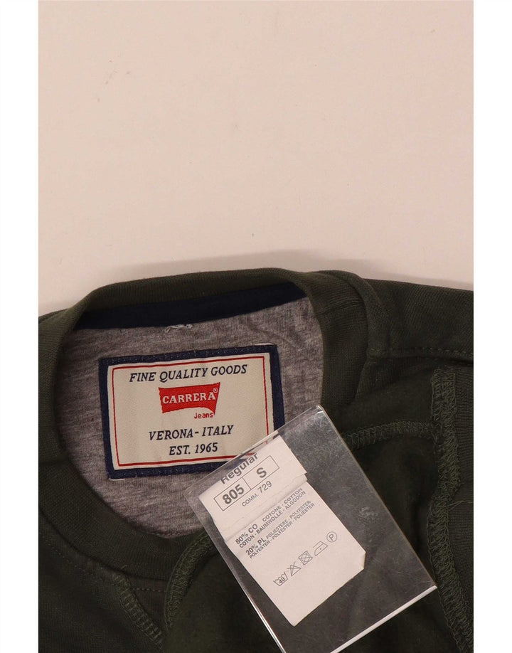 Ανδρικό γραφικό φούτερ Carrera Jumper Μικρό Χακί Βαμβακερό