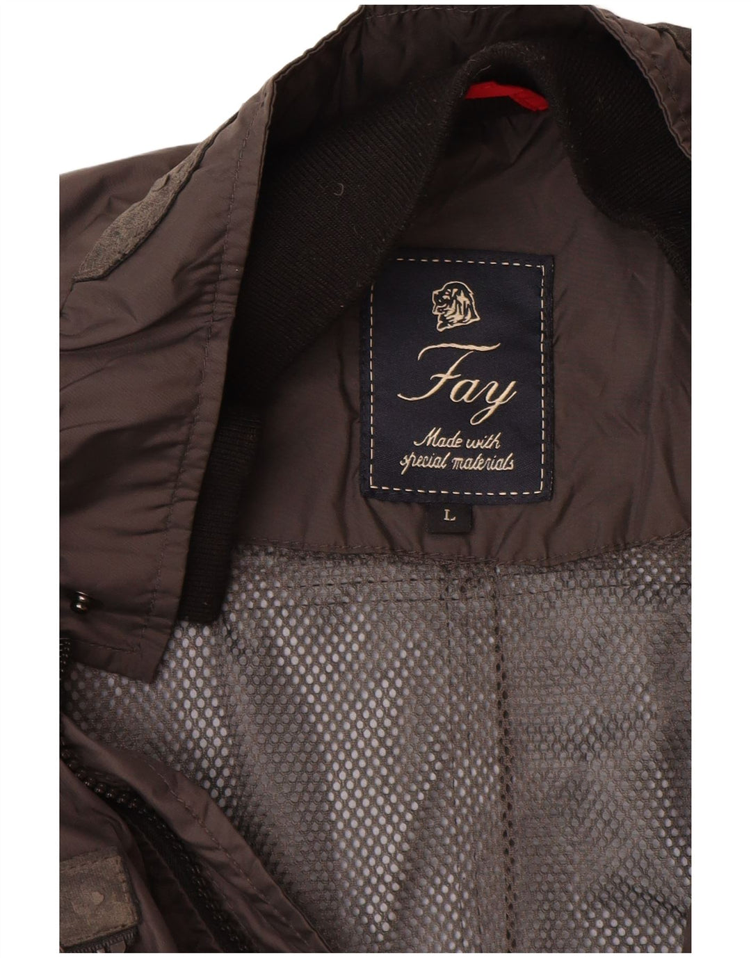 Fay Γυναικείο Bomber Jacket UK 16 Large Brown Polyamide