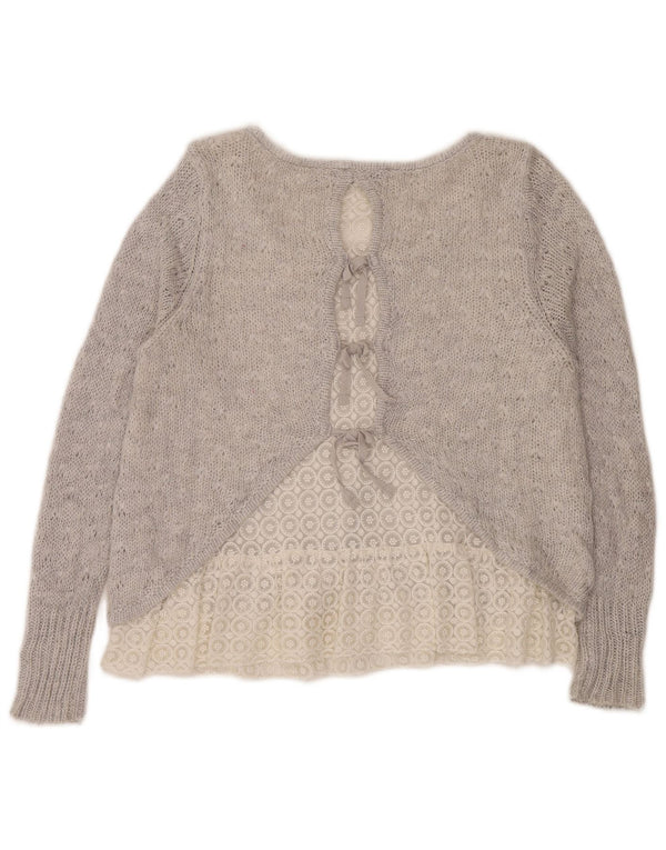 MINT VELVET Γυναικείο πουλόβερ με λαιμόκαυστο UK 16 Large Grey Acrylic