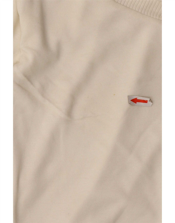 Massimo Dutti Γυναικείο πουλόβερ με λαιμόκοψη με V λαιμόκοψη UK 12 Medium Off White