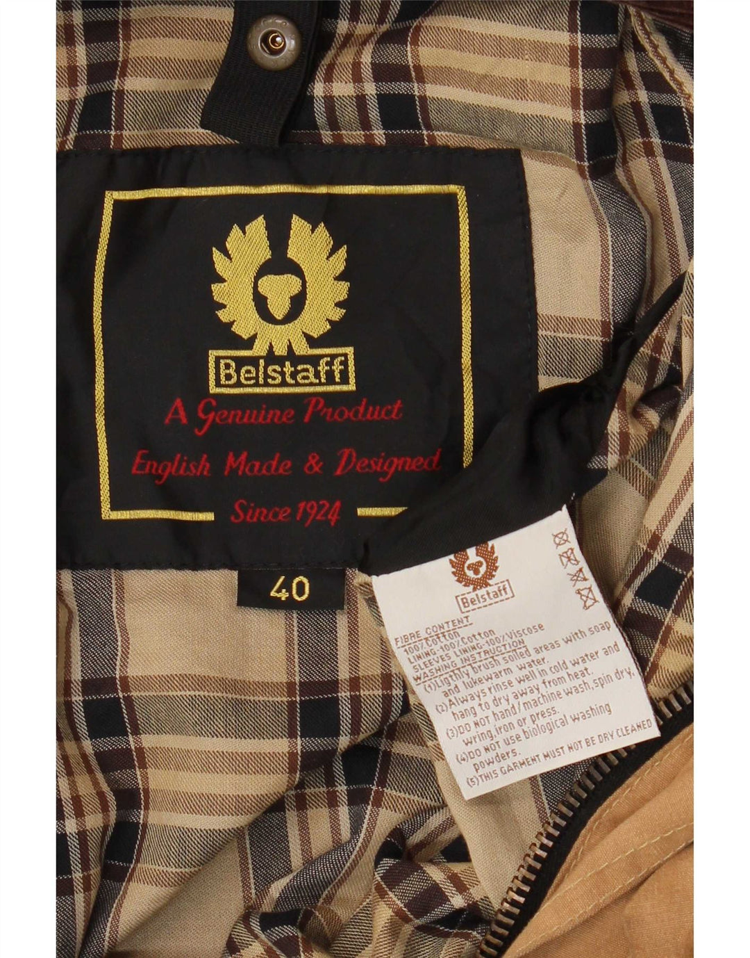 Belstaff Ανδρικό κερωμένο βαμβακερό μπουφάν UK 40 Large Brown