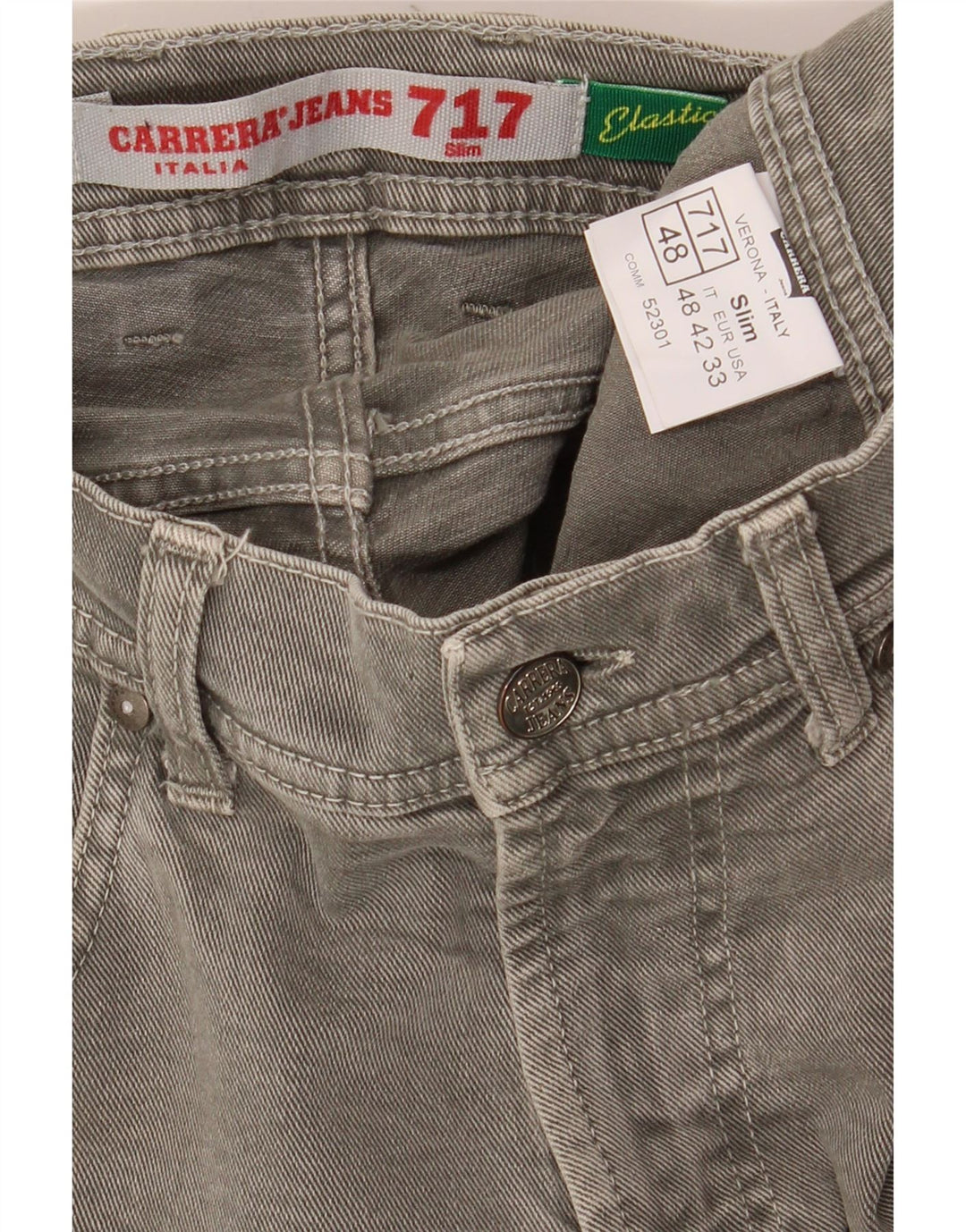 CARRERA Ανδρικό 717 Slim Jeans IT 48 Medium W33 L32 Γκρι βαμβακερό