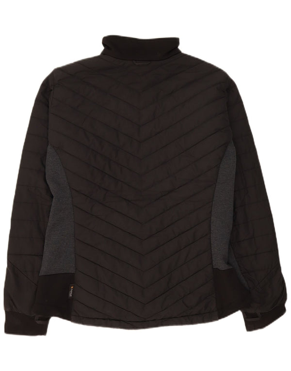 Jack Wolfskin γυναικείο μπουφάν UK 16 Large Black Colorblock Πολυεστέρας