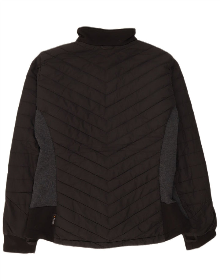 Jack Wolfskin γυναικείο μπουφάν UK 16 Large Black Colorblock Πολυεστέρας