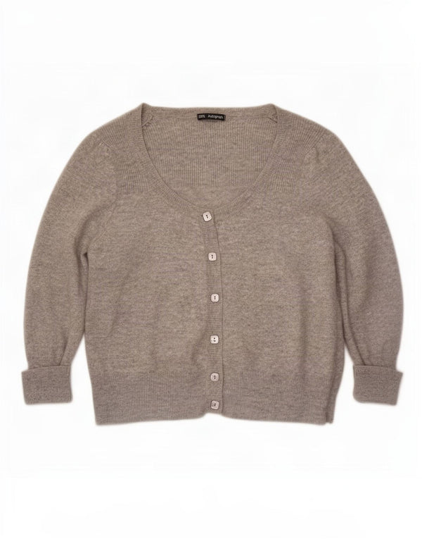 Marks & Spencer Γυναικείο πουλόβερ ζακέτα με 3/4 μανίκια UK 16 Large Grey