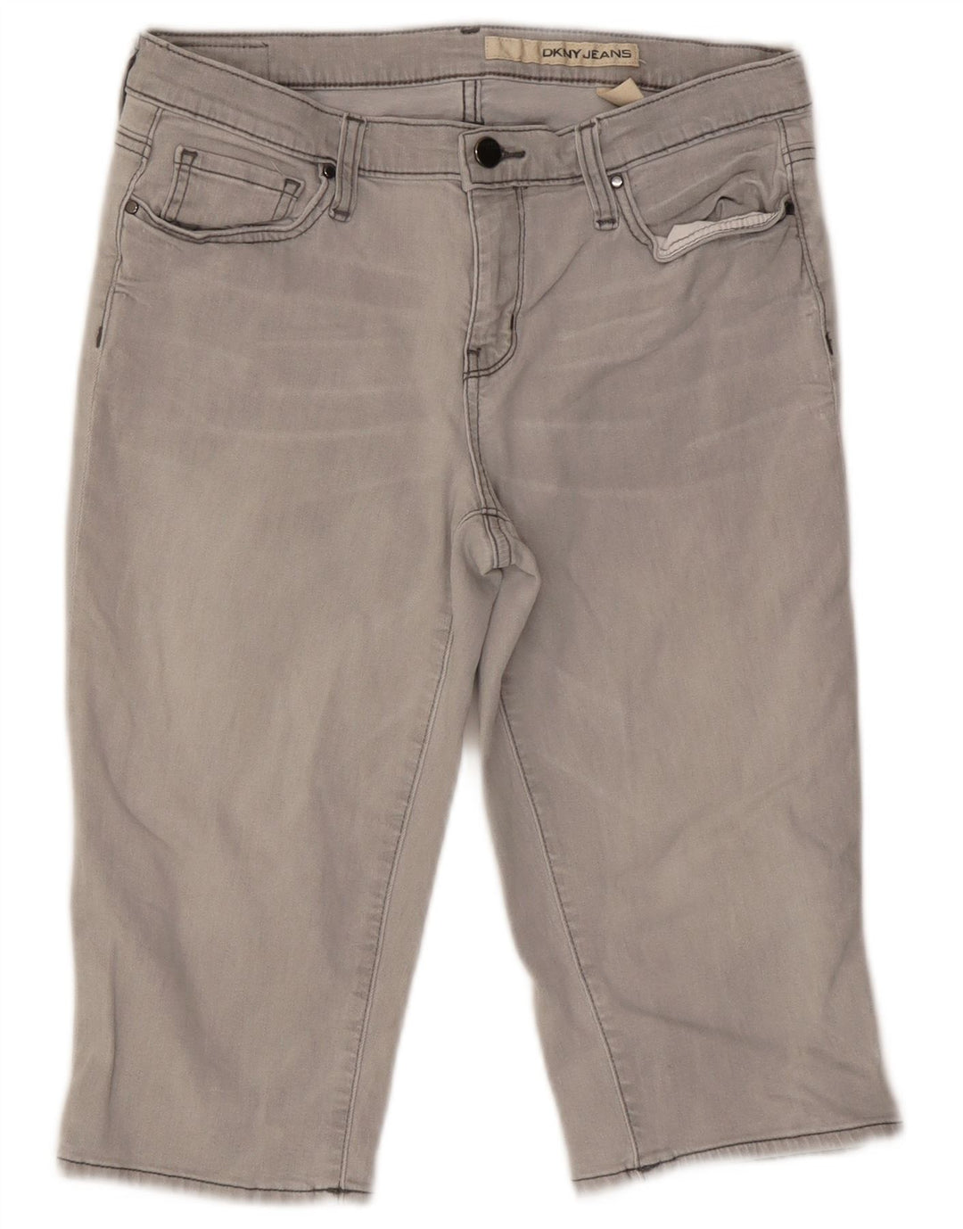 DKNY Γυναικείο τζιν σορτς US 10 Large W27 Γκρι βαμβακερό
