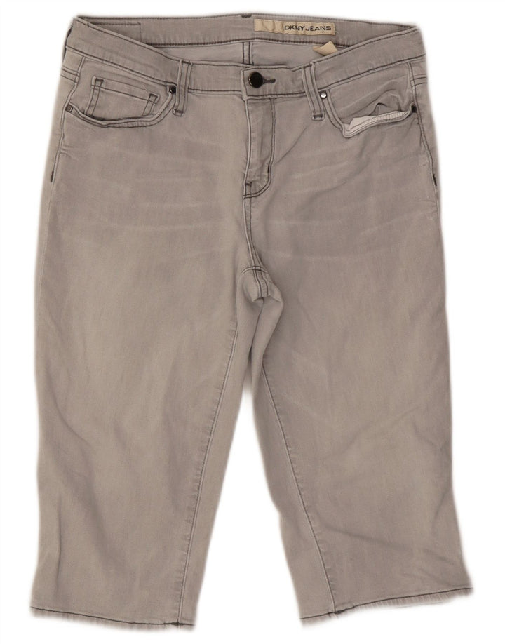 DKNY Γυναικείο τζιν σορτς US 10 Large W27 Γκρι βαμβακερό