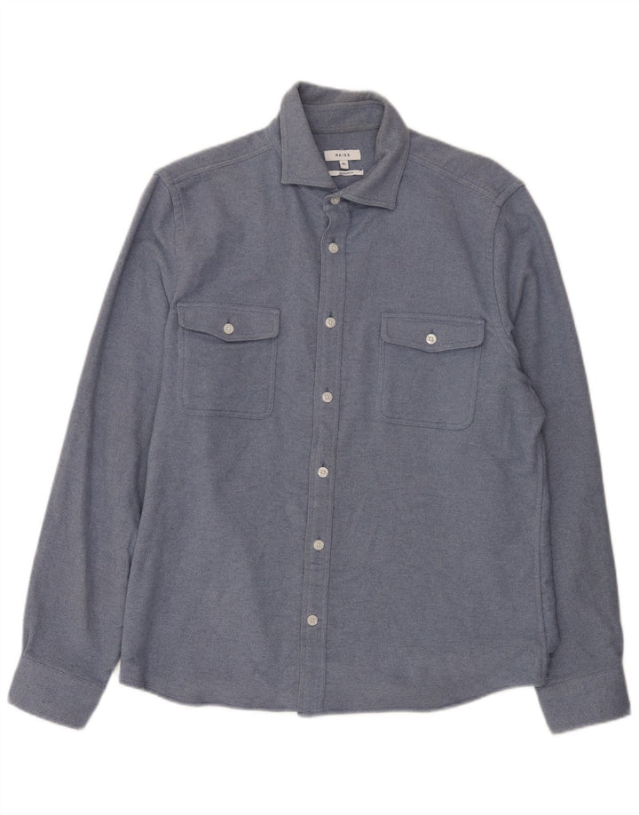 Ανδρικό πουκάμισο Reiss Regular Fit XL Μπλε βαμβακερό