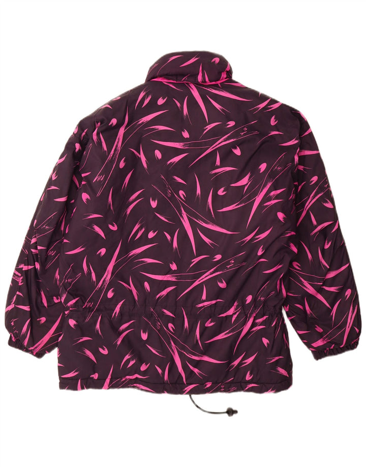 Diadora Γυναικείο Παλτό Windbreaker Oversized UK 14 Medium Purple Floral