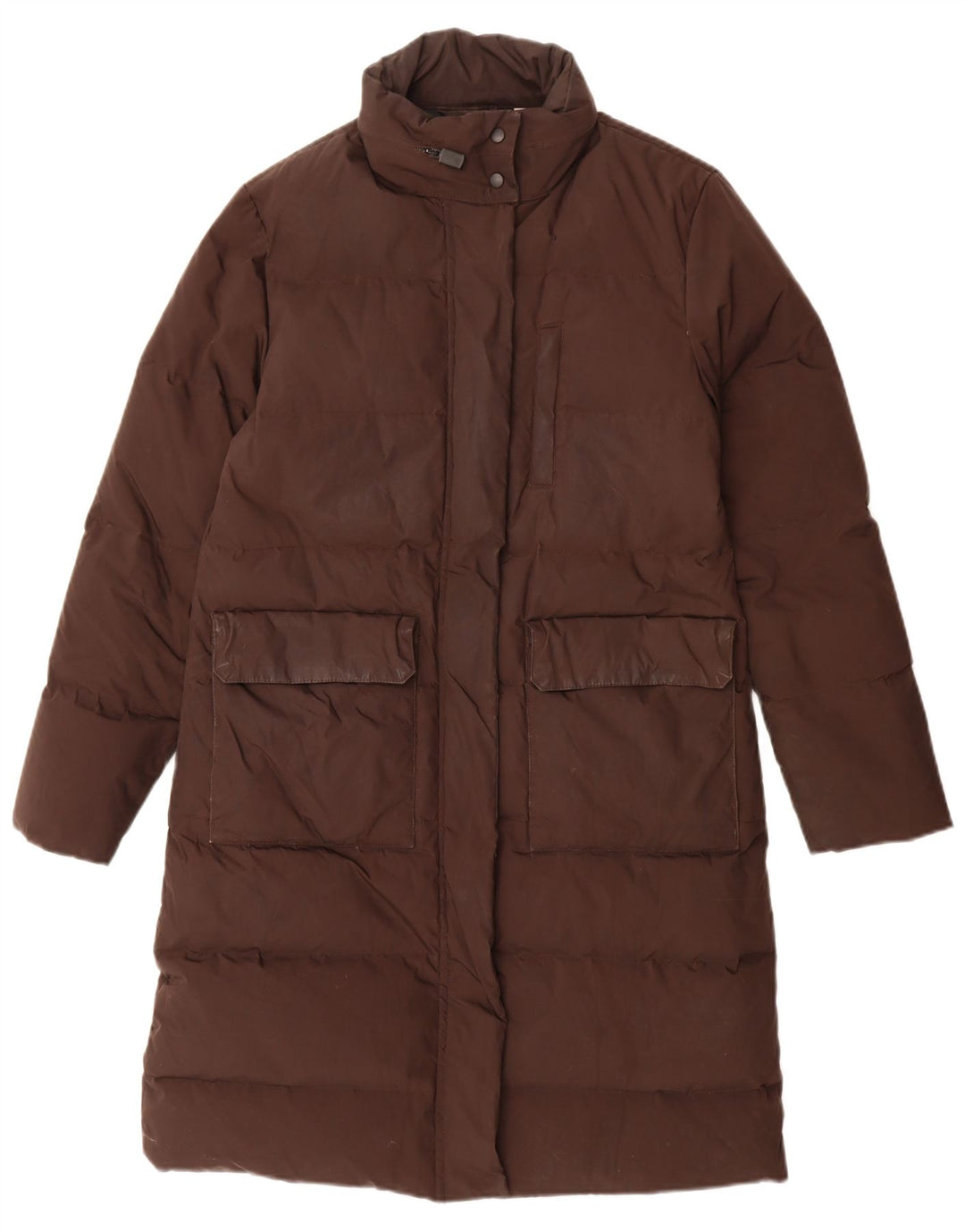 Aspesi Γυναικείο παλτό με κουκούλα με επένδυση UK 14 Medium Brown Nylon
