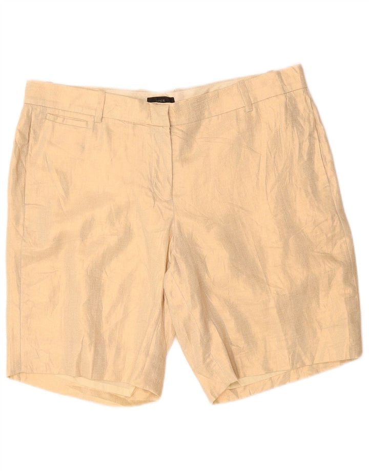 J. CREW Γυναικείο Σορτς Chino US 8 Medium W34 Μπεζ Λινό