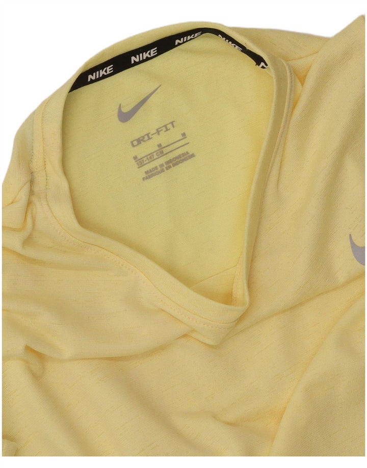 Μπλουζάκι Nike Boys Dri Fit Τοπ 10-11 ετών Μεσαίο κίτρινο