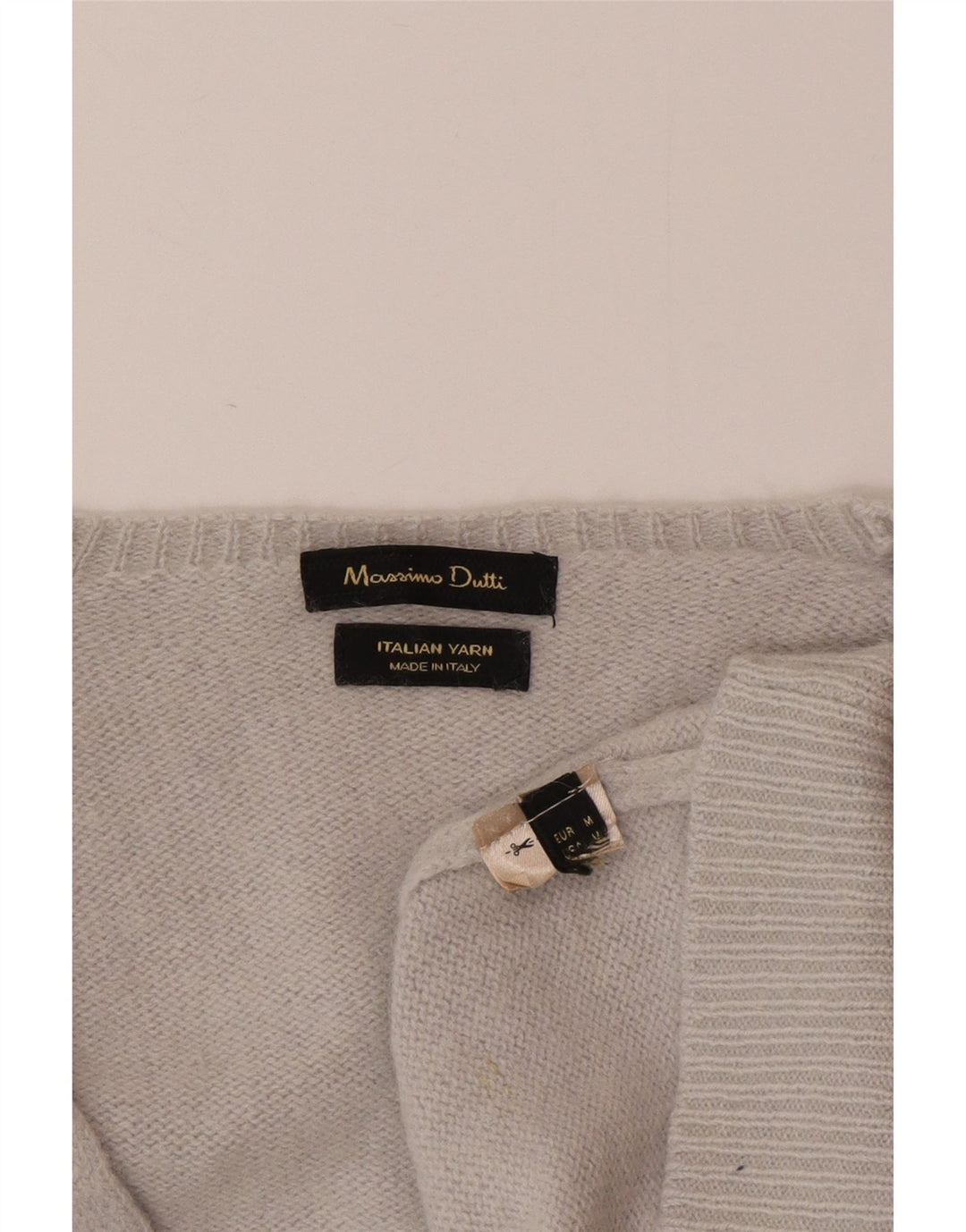 Γυναικείο πουλόβερ Massimo Dutti με V λαιμόκοψη UK 12 Medium Grey