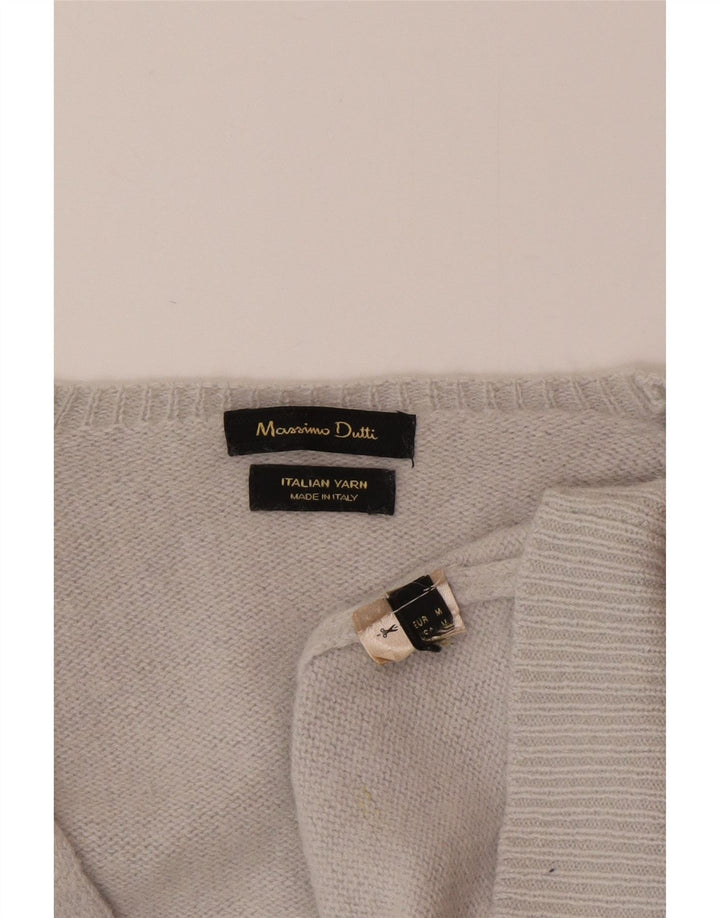Γυναικείο πουλόβερ Massimo Dutti με V λαιμόκοψη UK 12 Medium Grey