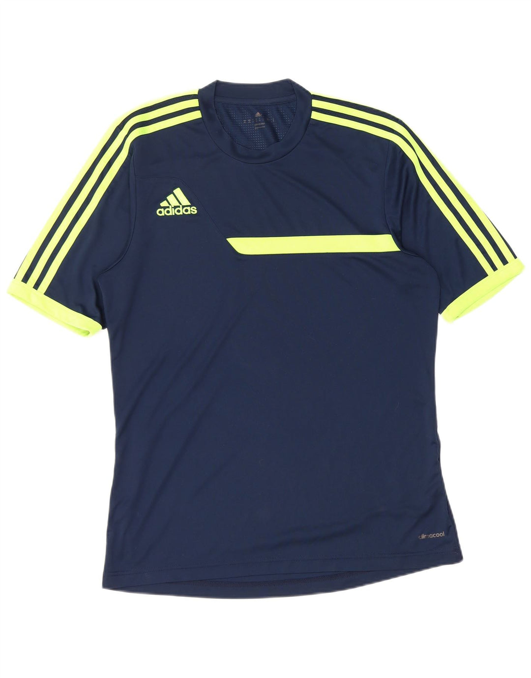 Ανδρικό T-Shirt Climacool ADIDAS Top Medium Navy Blue Colorblock Πολυεστέρας