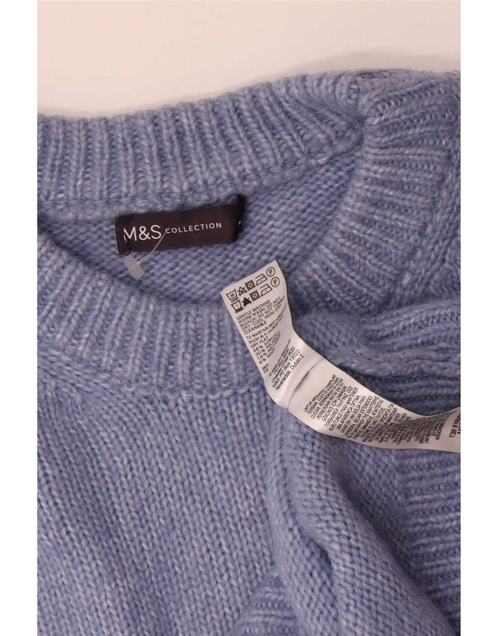 Marks & Spencer Γυναικείο πουλόβερ υπερμεγέθη Crew Neck Jumper UK 14 Medium Blue