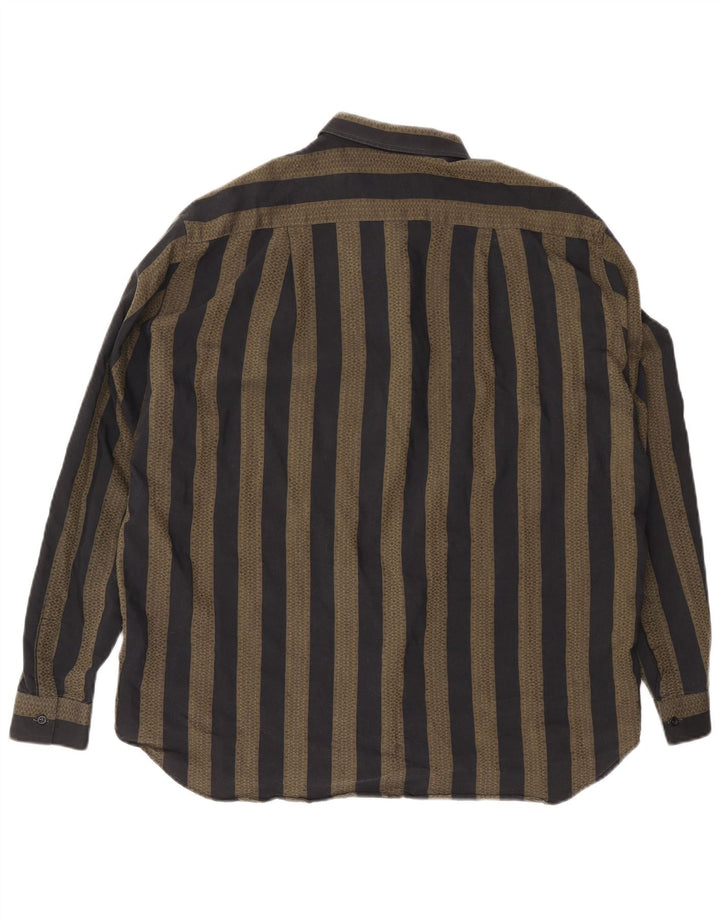 Ανδρικό πουκάμισο VINTAGE XL Γκρι ριγέ