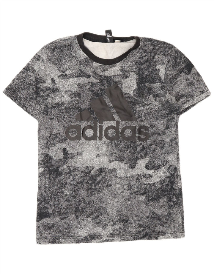Ανδρικό γραφικό T-Shirt Adidas Top Medium Grey Camouflage