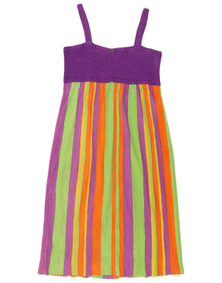 Vintage Γυναικείο Sundress UK 8 Small πολύχρωμο ριγέ