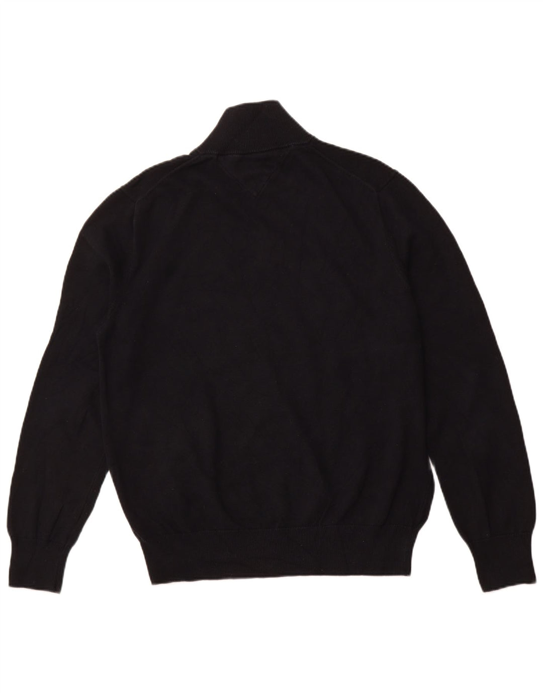 TOMMY HILFIGER Ανδρικό πουλόβερ με φερμουάρ μεγάλο μαύρο βαμβακερό