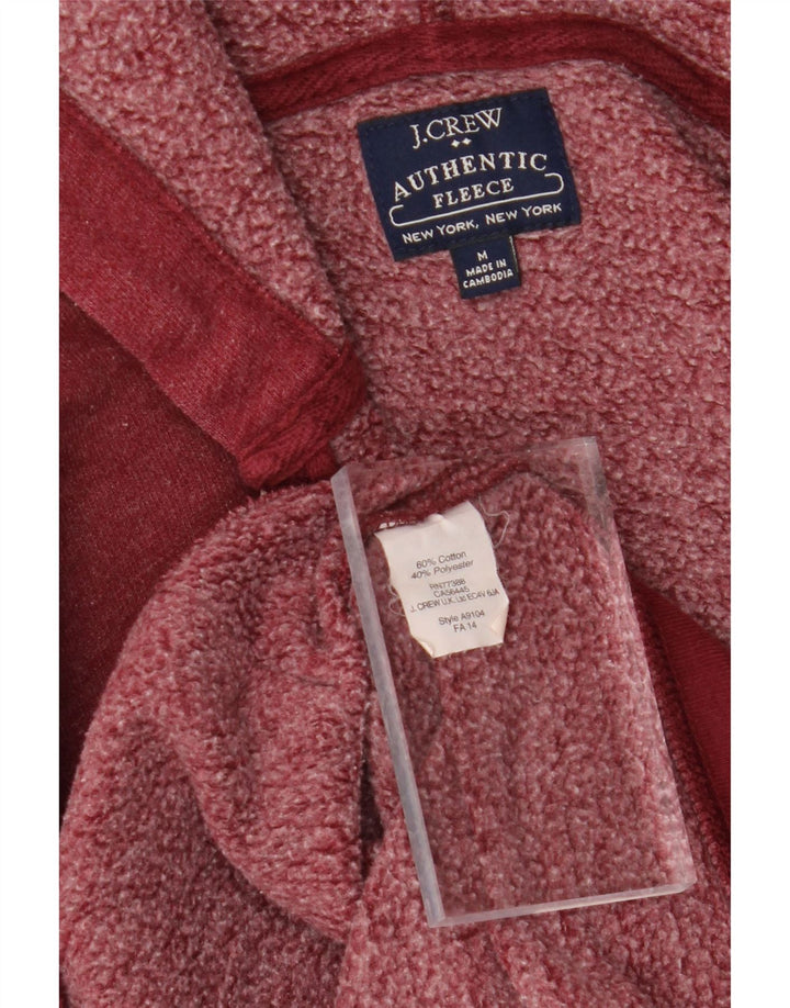 J. CREW Womens Zip Hoodie Sweater UK 14 Medium Red Cotton Vintage J. Crew and Second-Hand J. Crew from Messina Hembry 