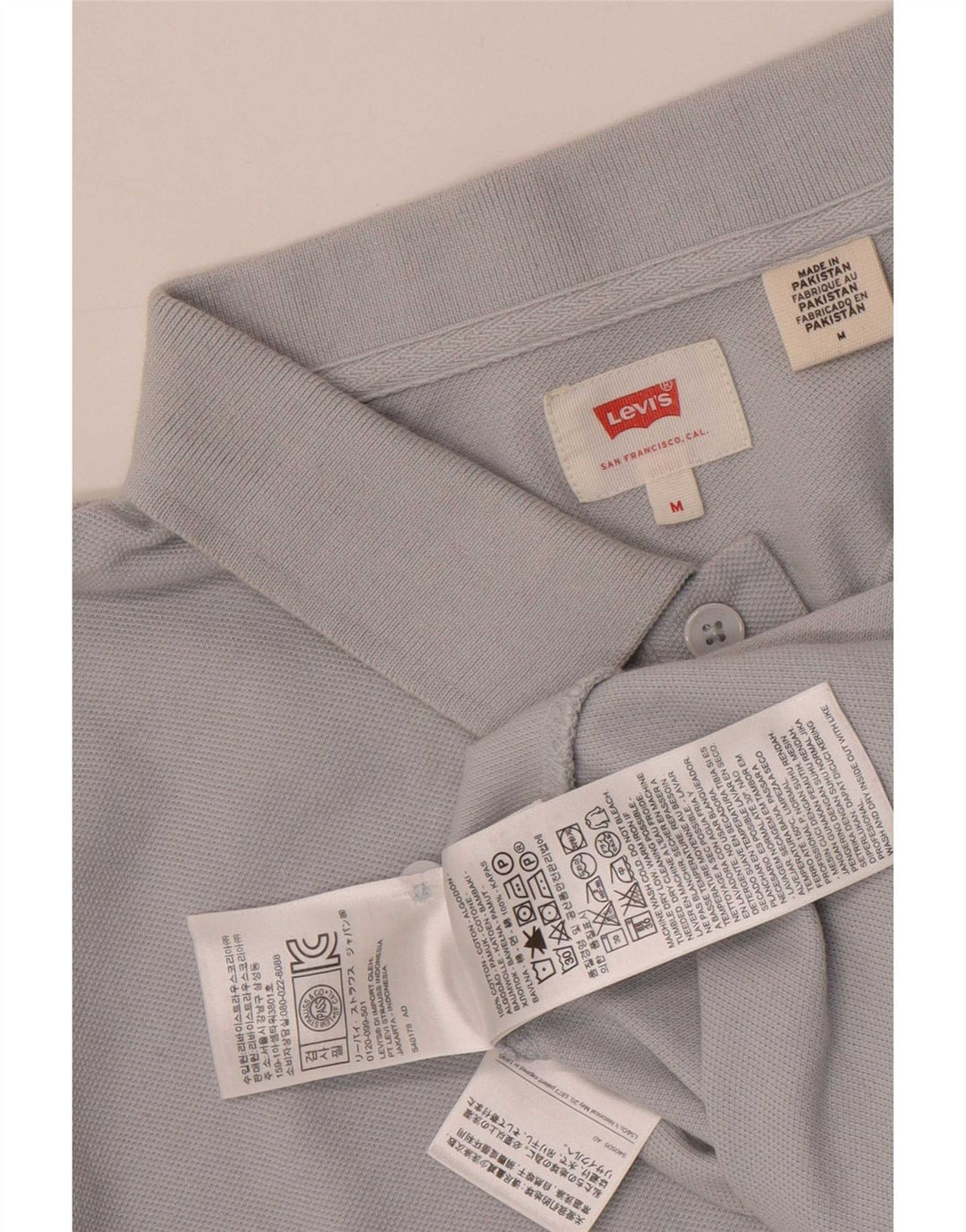 Ανδρικό πουκάμισο πόλο Levi's μεσαίο μπλε βαμβακερό