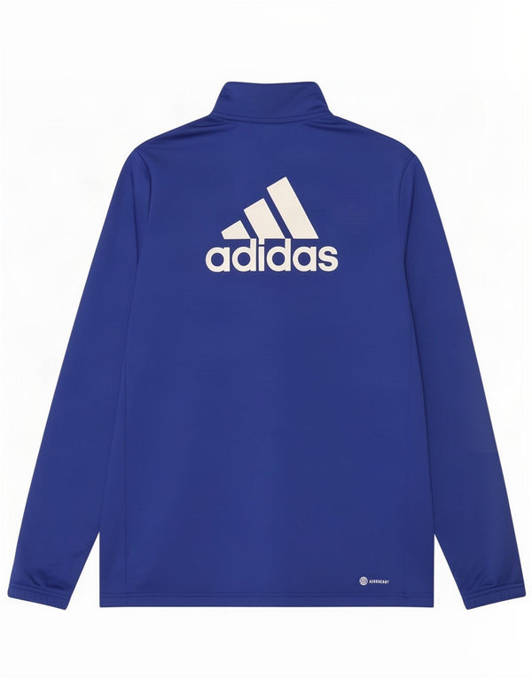 Adidas Boys Graphic αθλητική φόρμα Top Jacket 15-16 Years Blue Polyester