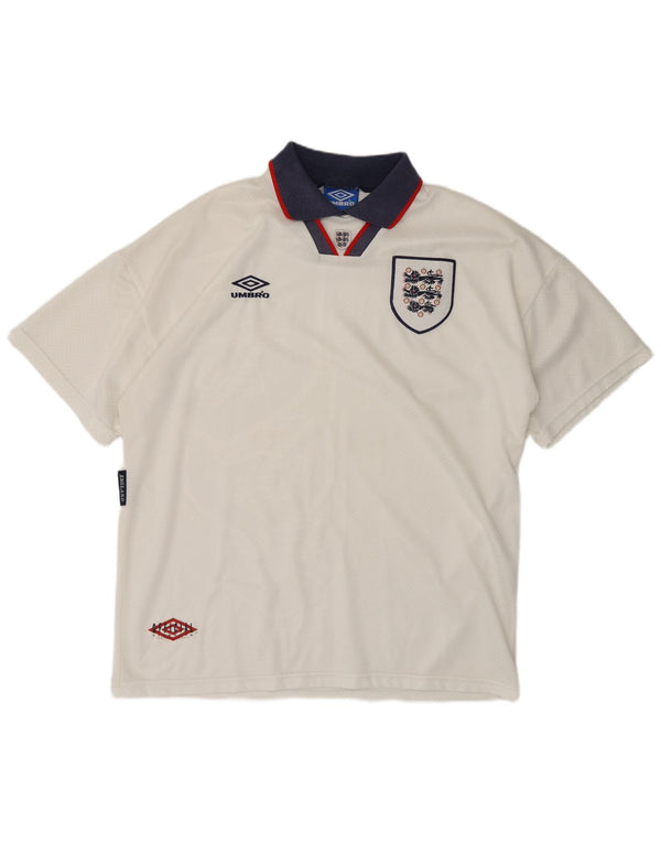 Umbro Mens England Home 1993-1995 Ποδοσφαιρική φανέλα XL White Sports