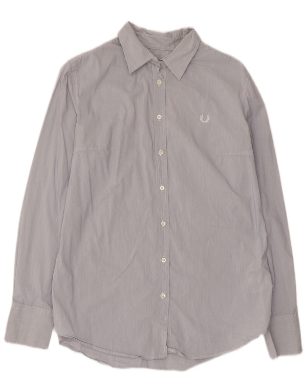 FRED PERRY Γυναικείο πουκάμισο UK 18 XL Μπλε βαμβακερό ρίγες