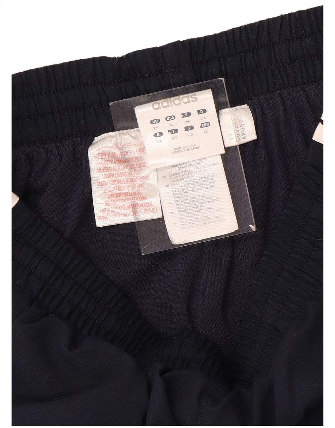 Παντελόνι αθλητικής φόρμας ADIDAS Boys 15-16 Years Navy Blue Polyester