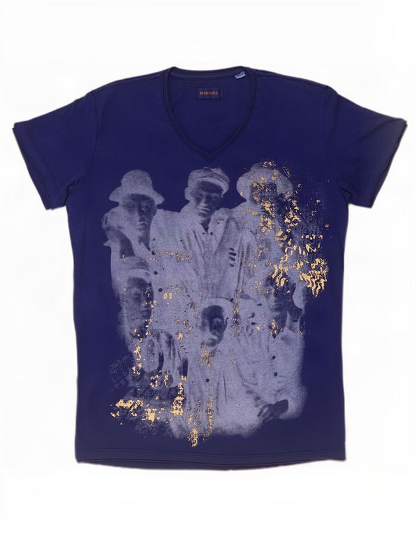 Ανδρικό γραφικό T-Shirt Diesel Top Large Blue