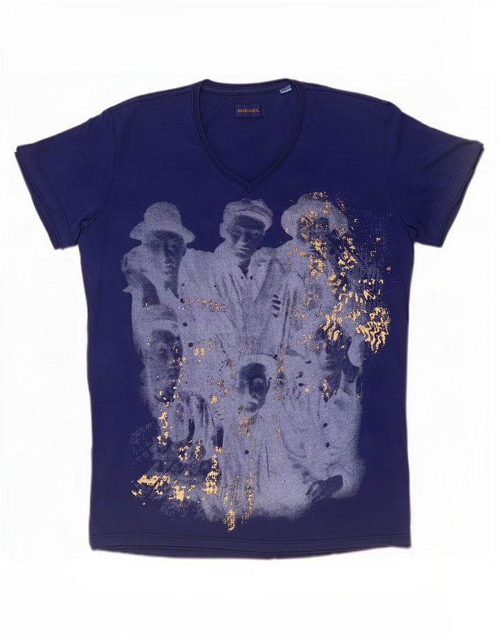 Ανδρικό γραφικό T-Shirt Diesel Top Large Blue