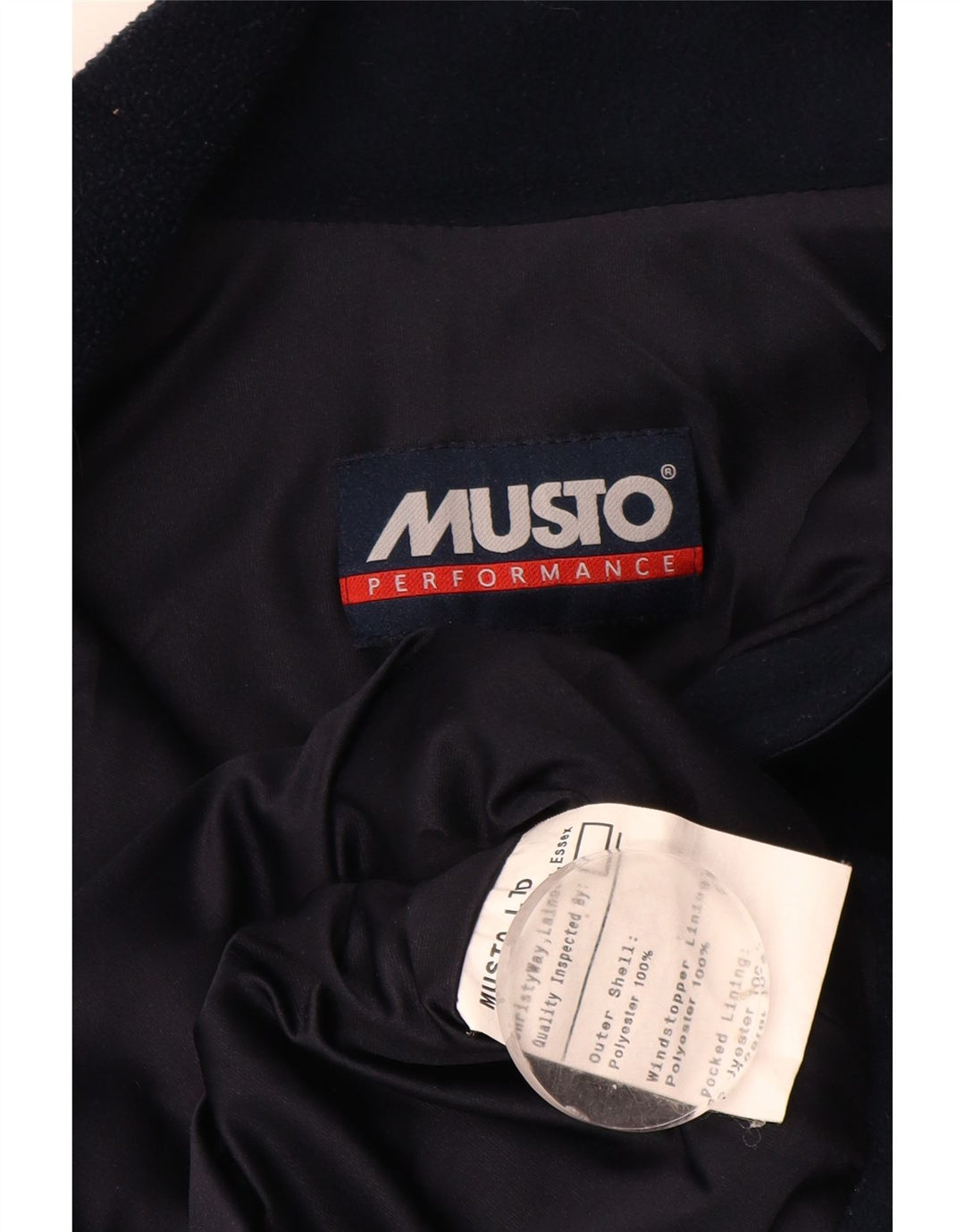 Musto Ανδρικό Fleece Jacket UK 40 Large Navy Blue Polyester