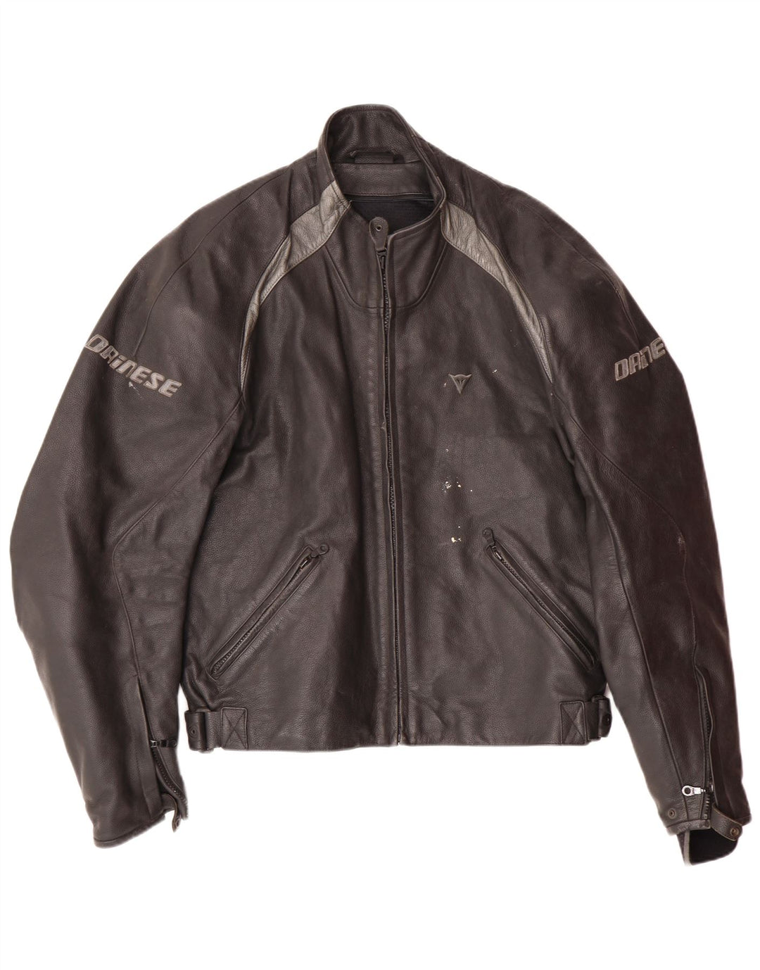 DAINESE Ανδρικό τζάκετ Racer με γραφικό μέγεθος 54 Μεγάλο μαύρο δερμάτινο χρώμα