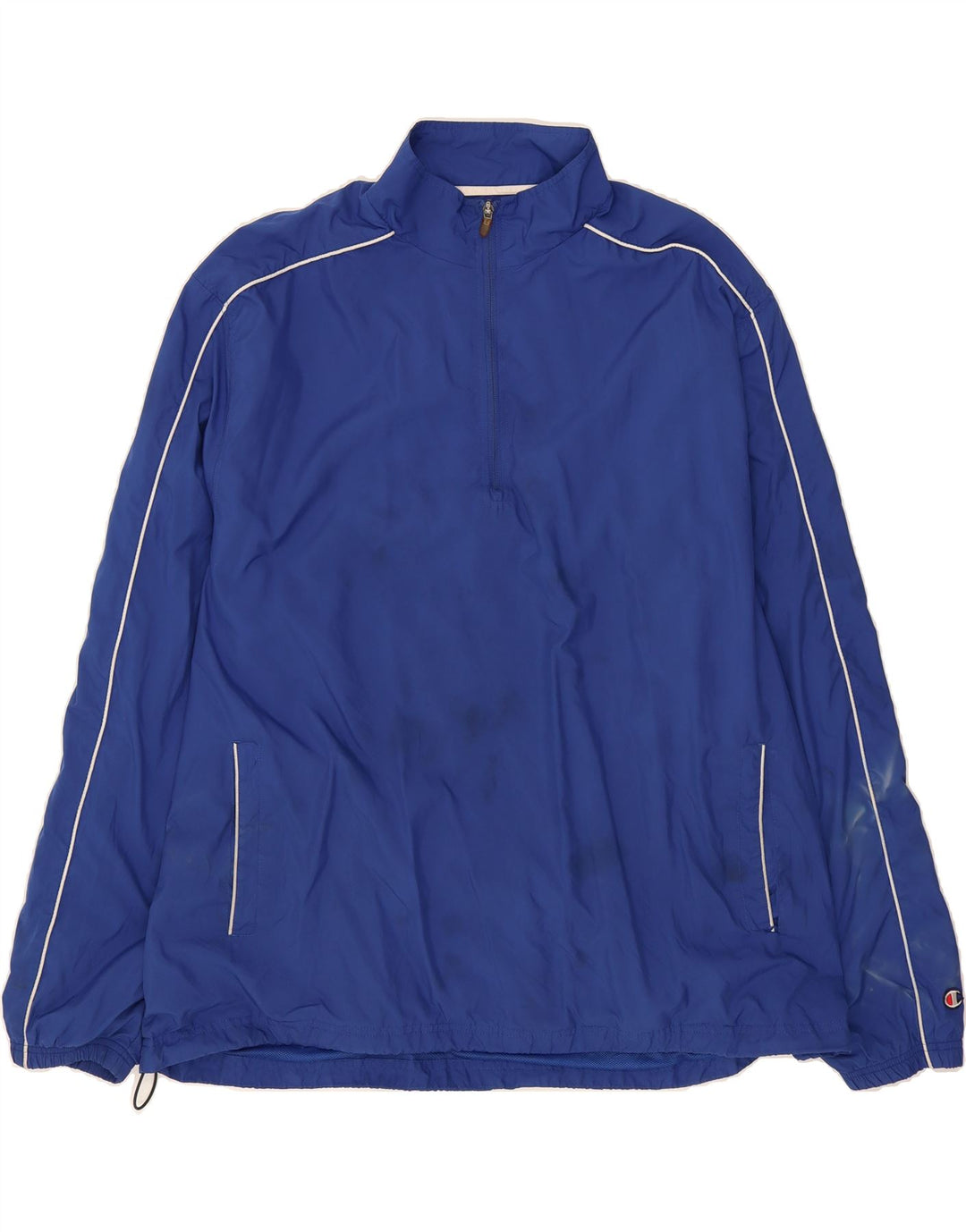 CHAMPION Mens Authentic Pullover Rain Jacket UK 44 2XL Blue Polyester Vintage Champion and Second-Hand Champion from Messina Hembry 