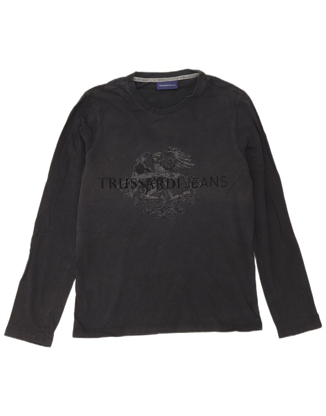 Trussardi Jeans Ανδρικό γραφικό τοπ Μακρύ Μαύρο