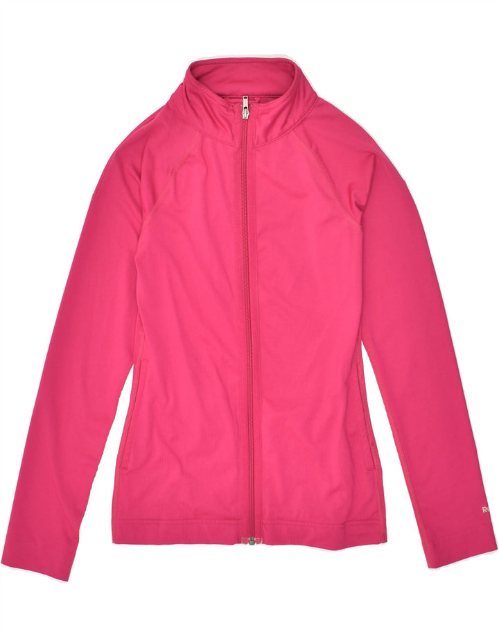 REEBOK Womens Tracksuit Top Jacket UK 6 XS Pink Polyester | Vintage Reebok | Thrift | Second-Hand Reebok | Used Clothing | Messina Hembry 