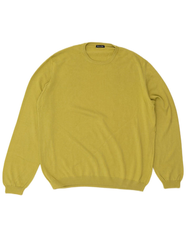 Ανδρικό πουλόβερ Massimo Dutti Crew Neck Jumper XL Πράσινο βαμβακερό