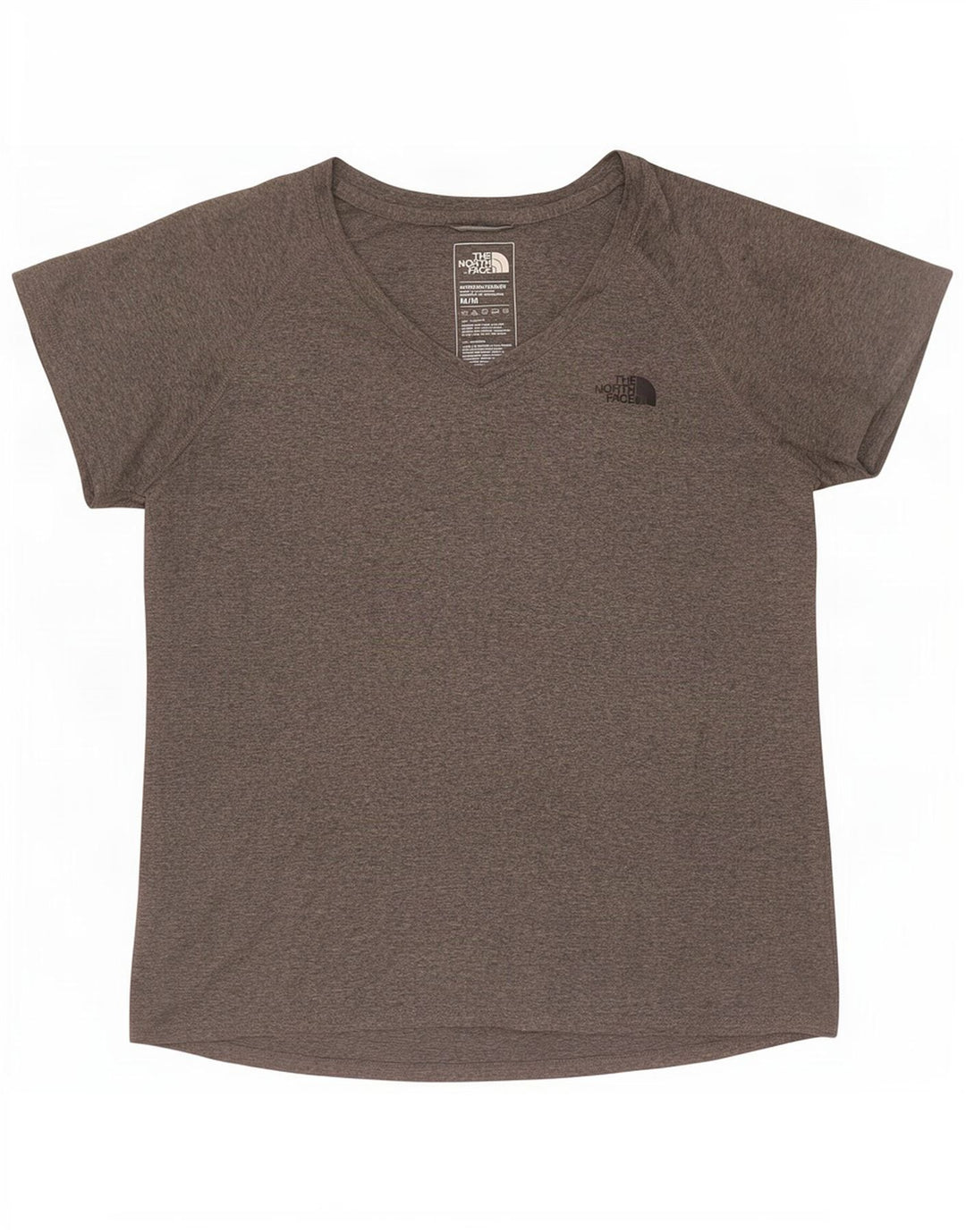 The North Face γυναικείο T-shirt Top UK 12 Medium Grey Flecked Polyester