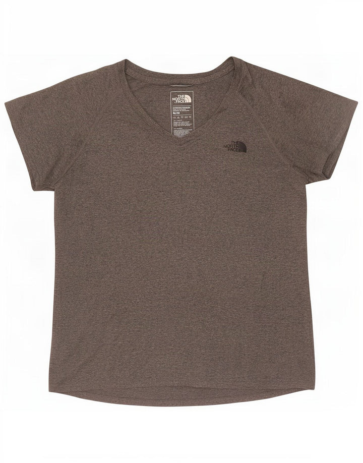 The North Face γυναικείο T-shirt Top UK 12 Medium Grey Flecked Polyester