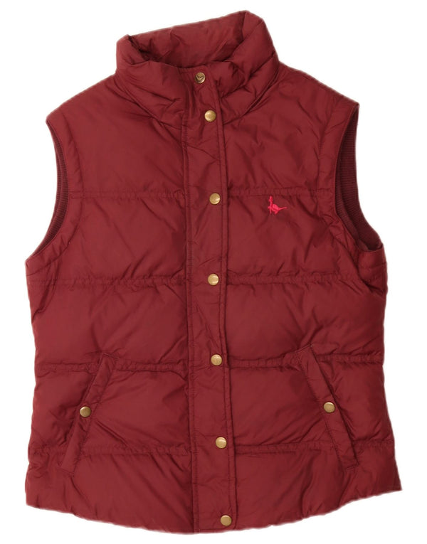 Jack Wills Γυναικεία Gilet Gilet UK 10 Small Burgundy Nylon