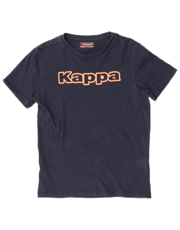 Ανδρικό γραφικό T-Shirt Kappa Μικρό Βαμβακερό Navy Blue