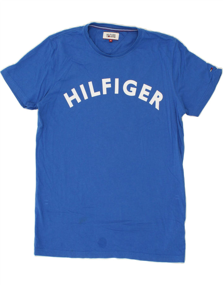 Ανδρικό γραφικό T-Shirt TOMMY HILFIGER Τοπ μεσαίο μπλε βαμβακερό