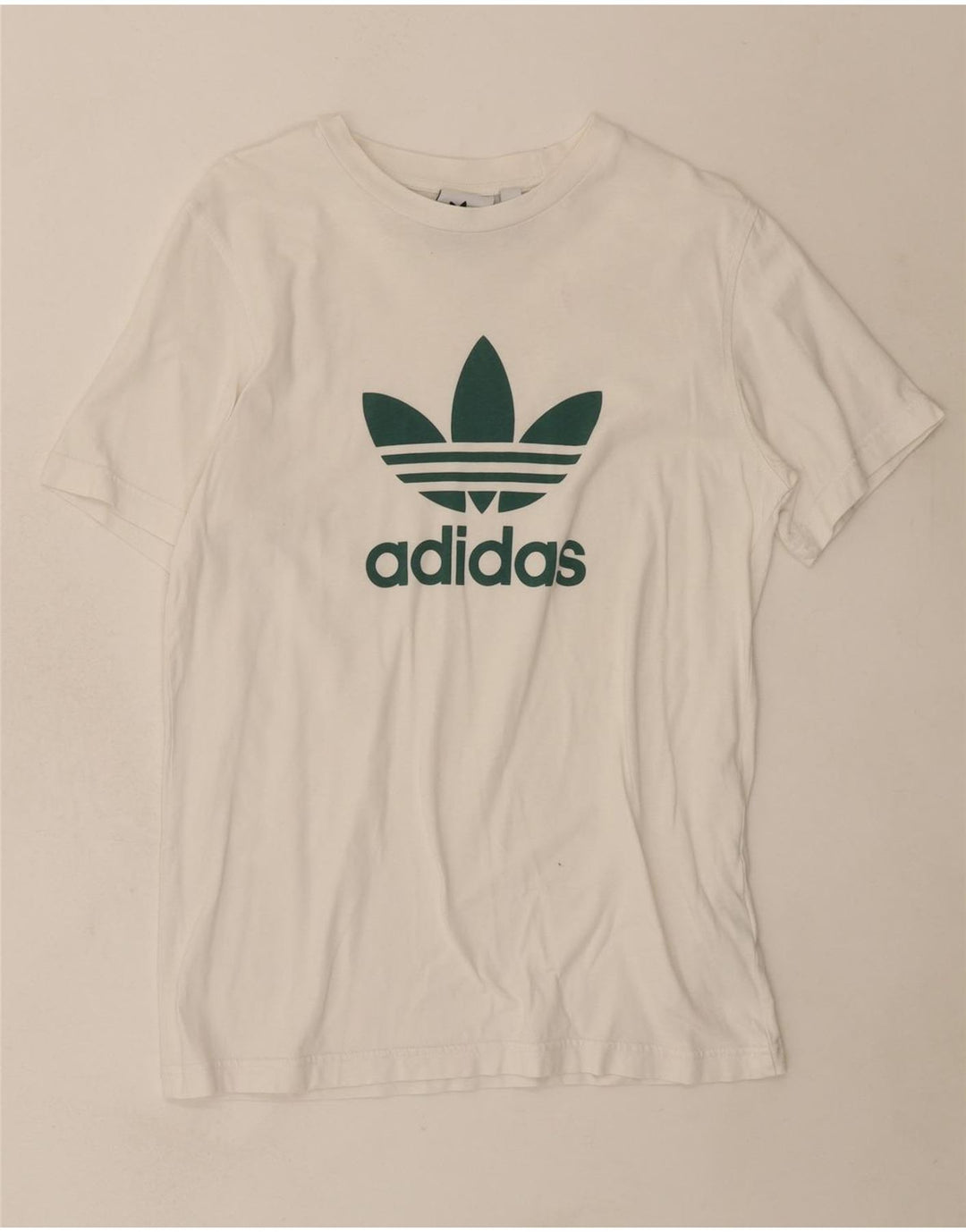 ADIDAS Mens Graphic T-Shirt Top Small White Cotton Vintage Adidas and Second-Hand Adidas from Messina Hembry 
