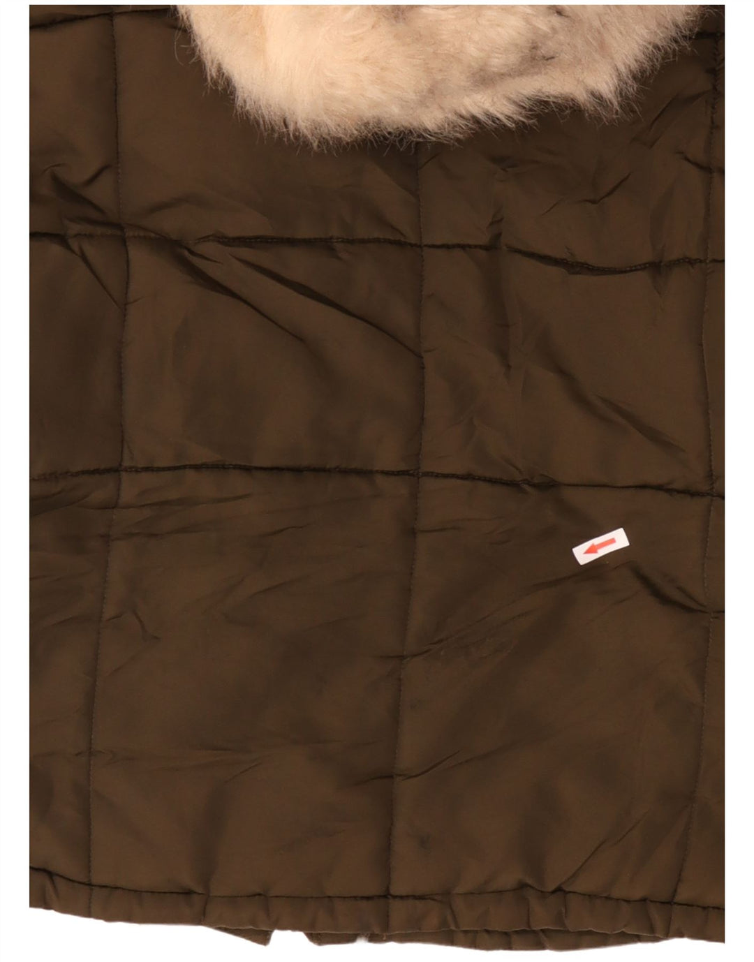 TOPSHOP Γυναικείο μπουφάν υπερμεγέθη Crop Sherpa padded UK 12 Medium Khaki