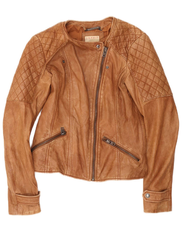 Esprit Γυναικείο Δερμάτινο Μπουφάν UK 10 Small Brown Δερμάτινο
