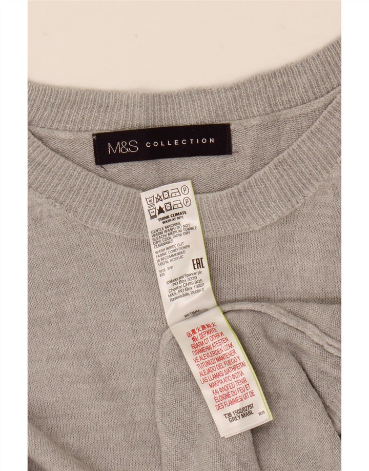 Marks & Spencer Γυναικείο πουλόβερ με λαιμόκαυστο UK 12 Ακρυλικό μεσαίο γκρι