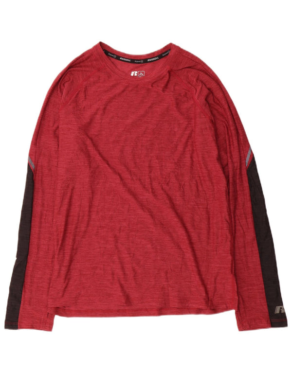 Russell Athletic Boys Dri-Power Top μακρυμάνικο 14-15 ετών XL Βουργουνδία