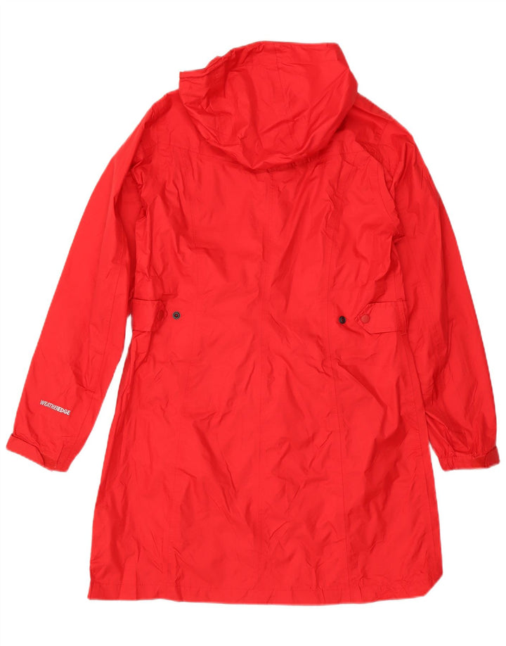 Eddie Bauer Γυναικείο Αδιάβροχο με κουκούλα UK 14 Medium Red Nylon