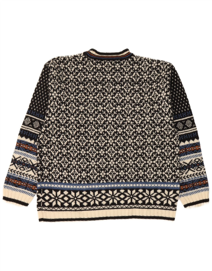 Ανδρικό πουλόβερ Lerros Crew Neck Jumper Medium Black Fair Isle Wool